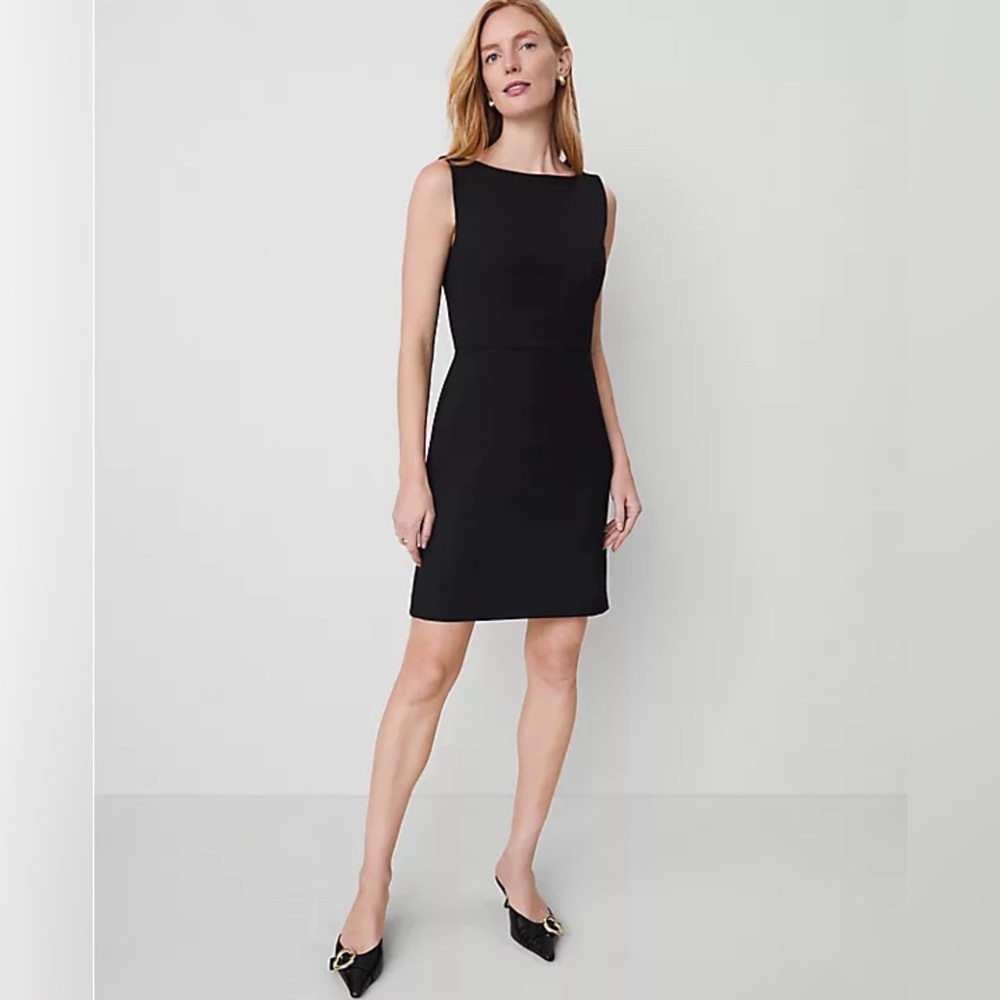 LOFT Black Sleeveless Mini Dress empire waist.